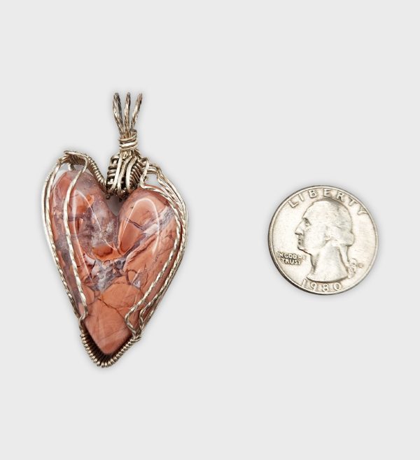 Cotton Candy Agate Heart