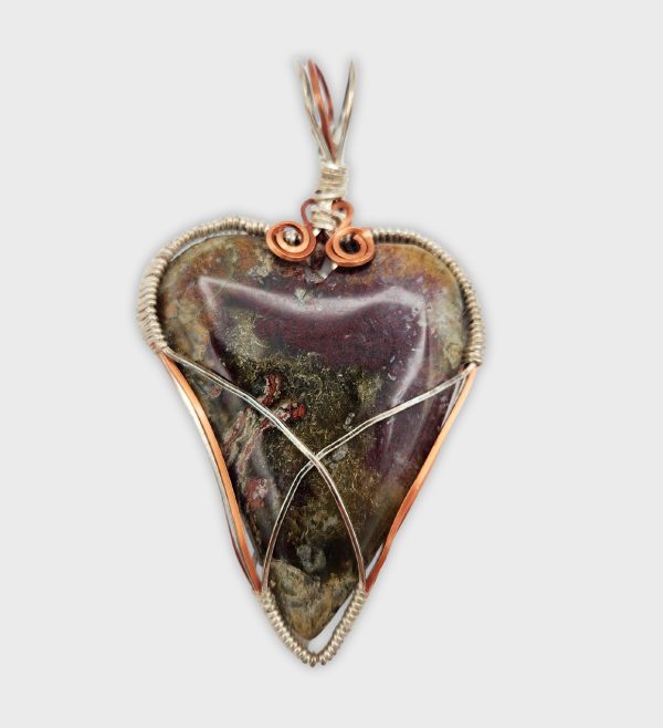 Red and Green Moss Agate