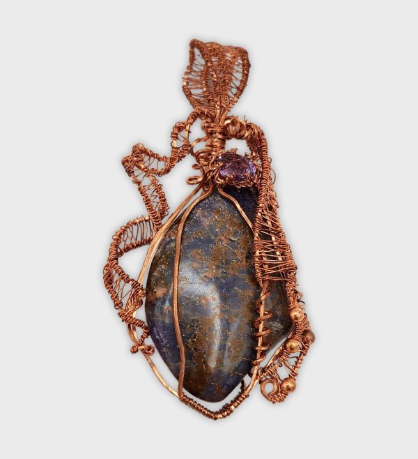 Purpurite wrapped in Copper