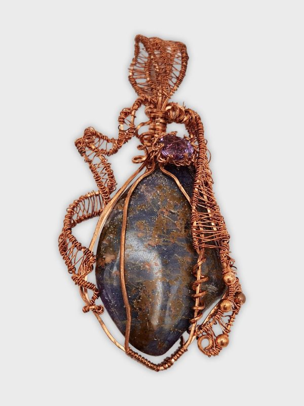 Purpurite wrapped in Copper