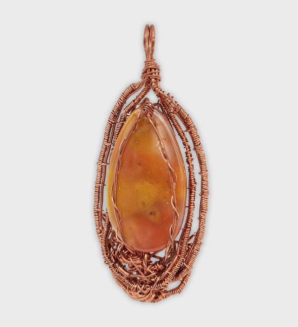 Carnelian Agate with Copper Wrap