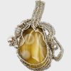 Orbicular Banded Agate wrapped in Sterling Silver