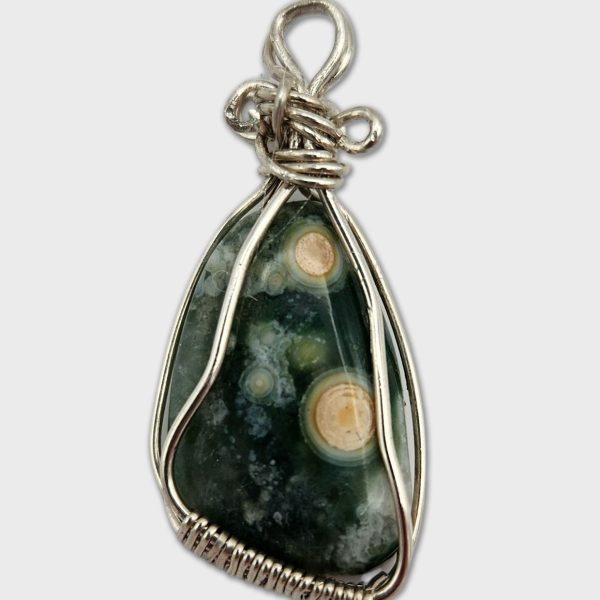 Ocean Jasper wrapped in Sterling Silver