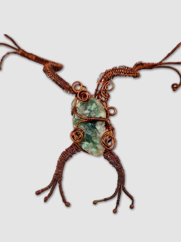 Copper Frog with Green Botryoidal