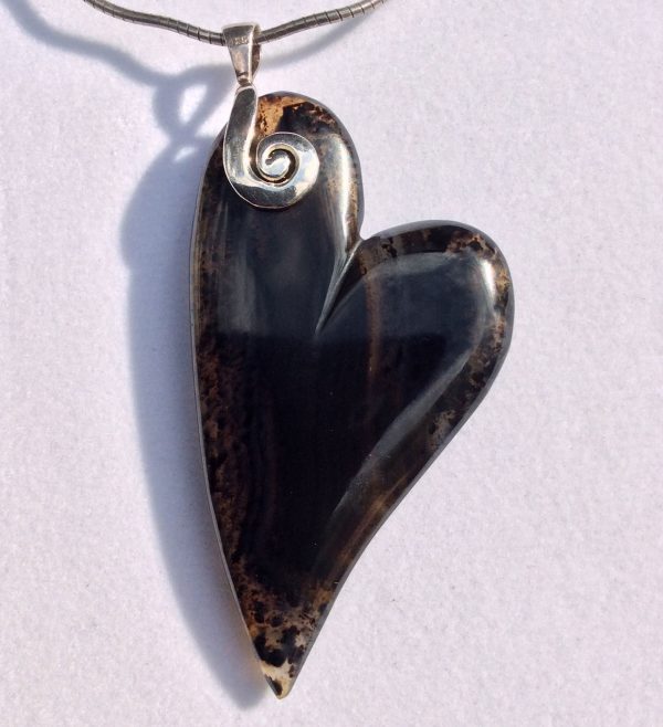 Montana Agate Heart Pendant