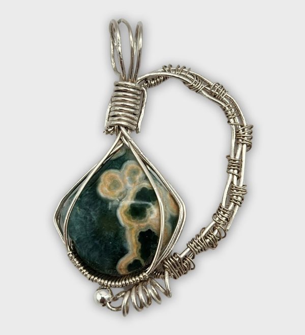 Green Ocean Jasper is a rare orbicular chalcedony found only in Madagascar.